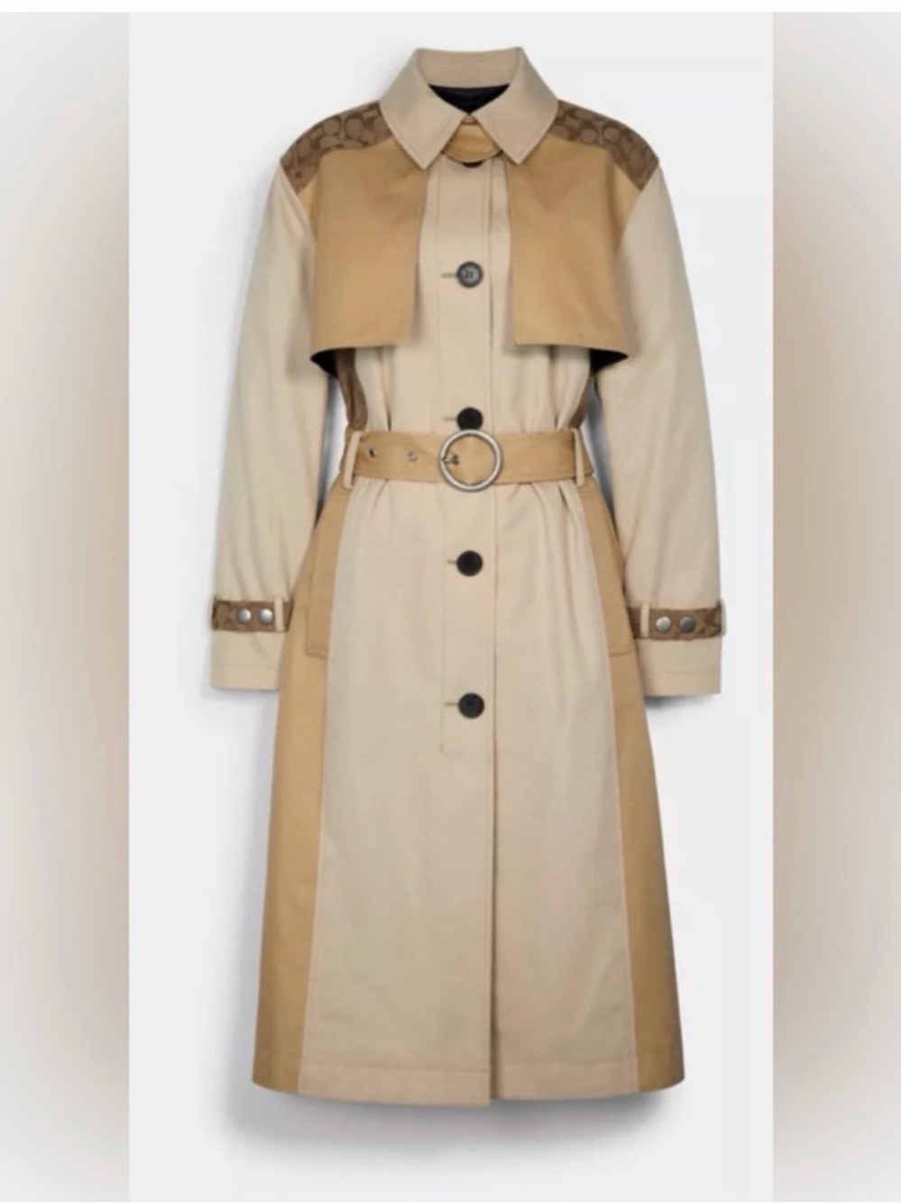 Coach Beige and Brown Trench Coat 🍁🍂